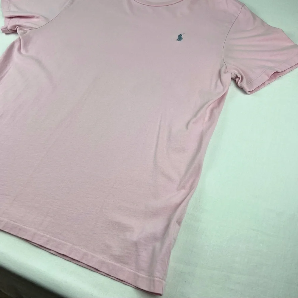 Polo Ralph Lauren Men's Pink Short Sleeve Crew Neck T-shirt, Size L‎